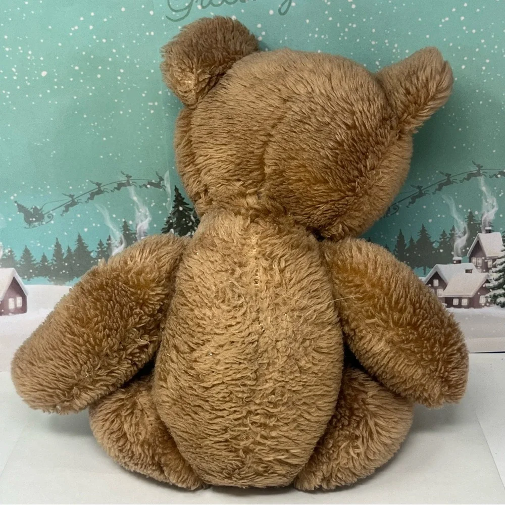 Vintage Jointed Plush Brown Tan Shelf Teddy Bear 12”